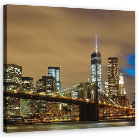 Tableau déco Pont de la ville de New York 30x30 (1/5)