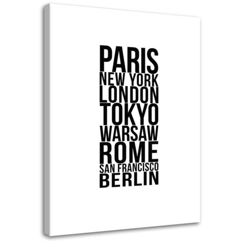 Cadre déco Inscription Paris Londres Tokyo 40x60 (1/5)