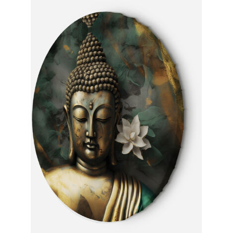Tableau sur toile Image circulaire Bouddha Zen Abstraction 60x60 (1/5)