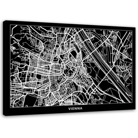 Tableau sur toile Plan de la ville de Vienne 60x40 (1/5)