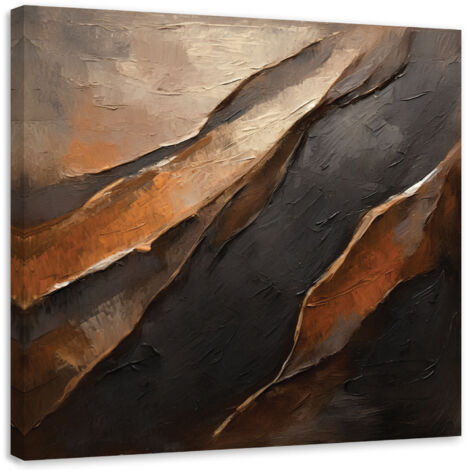 Tableau sur toile Tableau sur toile Texture abstraite marron 3D 50x50 (1/5)