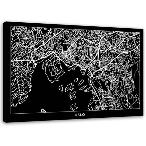 Cadre déco Plan de ville d'Oslo 100x70 (1/5)