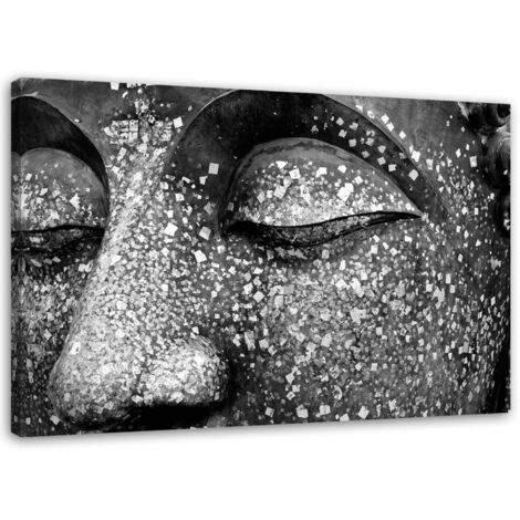 Tableau sur toile Bouddha Zen Spa Gris 60x40 (1/5)