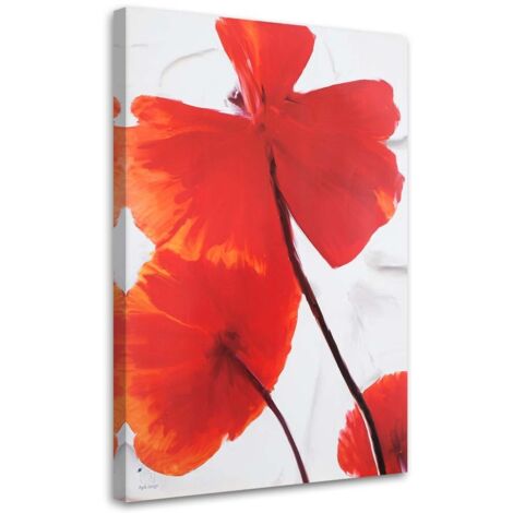 Tableau sur toile Coquelicot Rouge Nature 40x60 (1/5)
