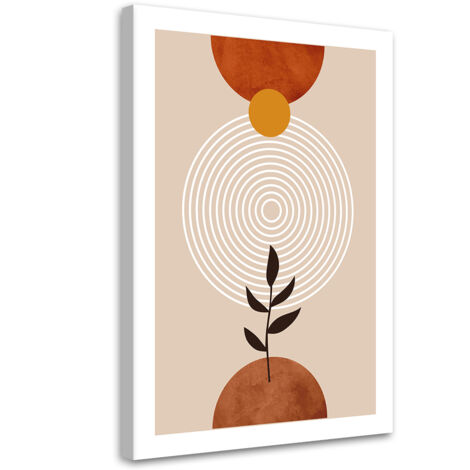 Tableau sur toile Cercles et brindilles boho 40x60 (1/5)