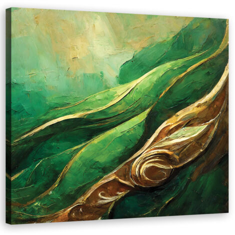 Tableau déco Vert Abstraction 50x50 (1/5)