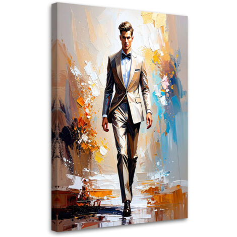 Tableau déco Homme en costume 70x100 (1/4)