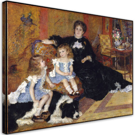 Tableau sur toile Madame Charpentier avec ses enfants - Auguste Renoir 90x60 (1/5)