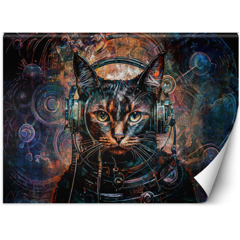 Papier peint Chat futuriste Abstraction 150x105 (1/5)