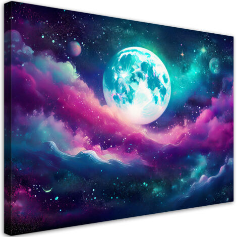 Tableau déco Cosmos Planètes Nuages 100x70 (1/5)