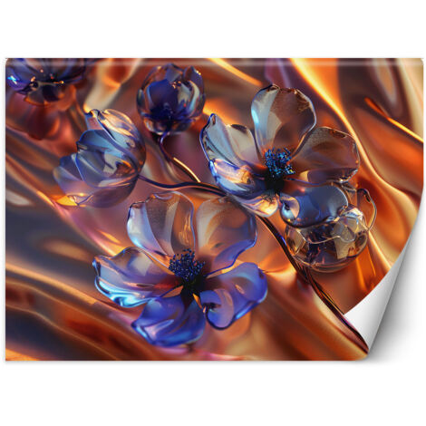 Papier peint Fleurs de verre sur fond d'or 150x105 (1/5)