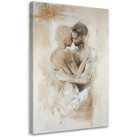 Tableau déco Couple romantique Amour nu Beige 40x60 (1/5)