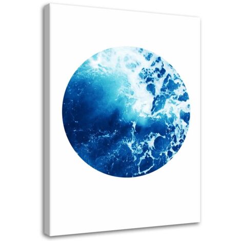 Tableau sur toile Abstrait Cercle Bleu 40x60 (1/5)