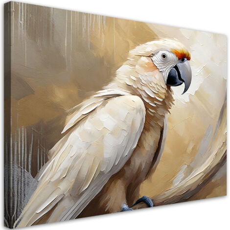 Tableau sur toile Tableau sur toile AI Oiseau perroquet peint 90x60 (1/5)