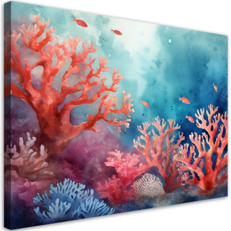Tableau sur toile Tableau sur toile sur toile mer corail récif 90x60 (1/5)