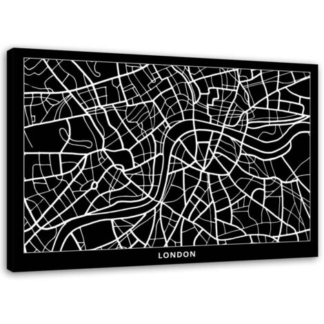 Tableau sur toile Plan de la ville de Londres 60x40 (1/5)