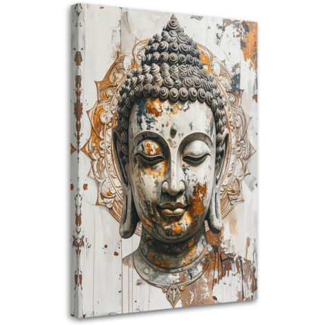 Tableau déco Tête de Bouddha Zen Spa Orient 70x100 (1/4)