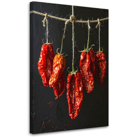 Tableau déco Tomates rouges suspendues 40x60 (1/4)