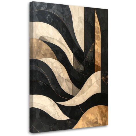 Tableau déco Abstraction géométrique moderne en or 40x60 (1/4)