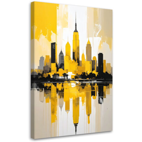Tableau déco Bâtiments urbains Architecture jaune 40x60 (1/4)