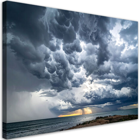 Tableau déco Paysage avec nuages gris foncé 60x40 (1/4)