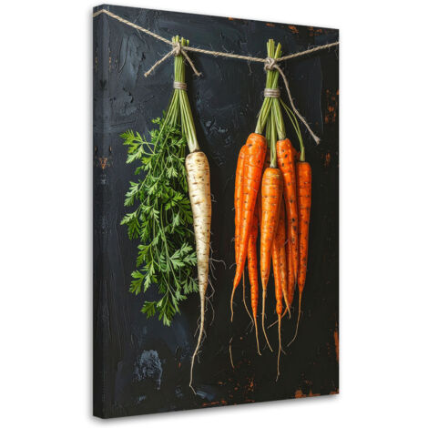 Tableau déco Carottes persil légumes 60x90 (1/4)