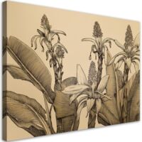 Tableau déco Fleurs Plantes Vintage 100x70