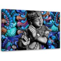 Tableau sur toile Bouddha Coloré Fond 60x40