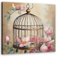Tableau déco Fleurs Shabby Chic 50x50