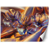 Papier peint Fleurs de verre en soie 150x105