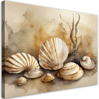 Tableau sur toile Tableau sur toile coquillages marins acrylique 100x70
