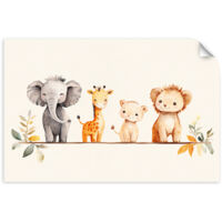 Autocollant Film Fleurs dans une niche en bois brun 120x80