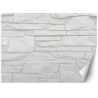 Papier peint mural, Mur en pierre blanche - 350x245