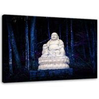 Tableau sur toile Bouddha blanc pour le salon 60x40