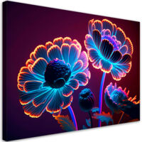 Tableau sur toile Tableau sur toile Bourgeons de fleurs néon 60x40