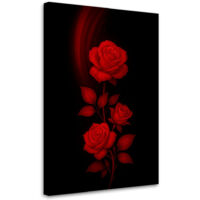 Tableau déco Fleurs Roses rouges 40x60
