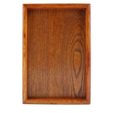 Plateau de Service en Bois pour Thé Café Fruits 18x18cm - Plateau Snack Bois Traditionnel (1/5)