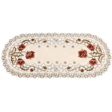 Nappe de table 145x320cm résistante aux taches, idéale pour banquets, mariages et fêtes en rouge (1/5)