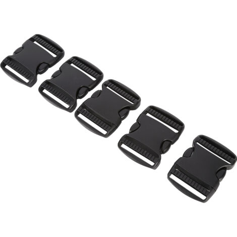 5 Pièces Boucle à Libération Rapide en Plastique, Réglable Double pour Sac à Dos - 50mm de Largeur, Remplacement DIY Accessoires (1/5)