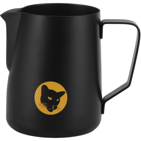 Pichet à lait inox 304 noir 600ml pour mousse à café et usages multiples (1/5)