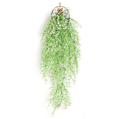 Saule artificiel 77 cm blanc pour décoration murale salon bureau (1/5)
