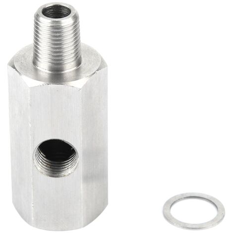 Adaptateur en T pour capteur de pression d'huile, ligne d'alimentation turbo - 1/8" BSPT vers NPT, avec joint (1/5)