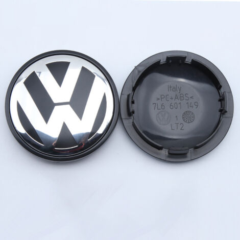4 pièces cache-moyeux VW 76mm, couvre-centre jante avec logo auto, accessoire tuning pour roues de voiture