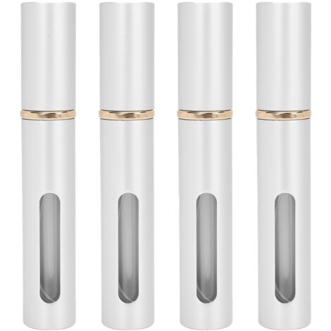 Flacon à parfum rechargeable en verre, 4 bouteilles spray vides 10ml argentées portable extérieur (1/5)