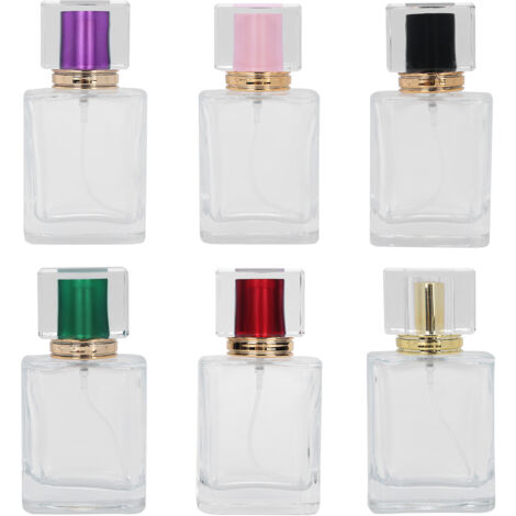 6 bouteilles de parfum en verre rechargeables 50ml, atomiseur vide et vaporisateur à parfum (1/5)
