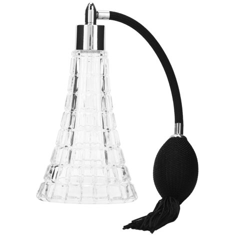 Flacon à Parfum en Verre Vintage 75ml avec Vaporisateur Noir et Gland (1/5)