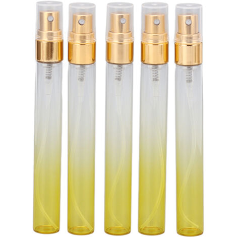 5 pièces Flacon à parfum rechargeable 10ml en verre, atomiseur de voyage portable mini pour parfum vide (1/5)