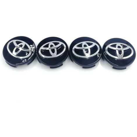 Jante centrale 62mm pour Toyota avec badge logo - Noir