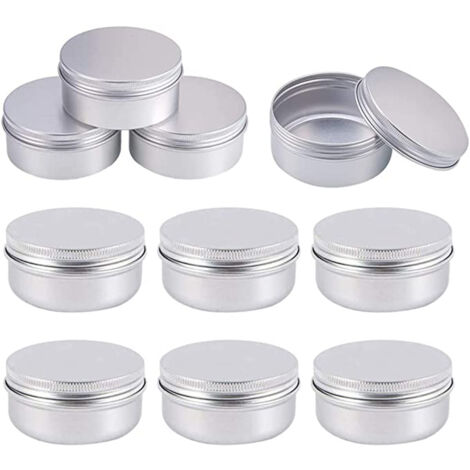 10 Pots en Aluminium Vides pour Crème, Poudre et Échantillons Cosmétiques (1/5)