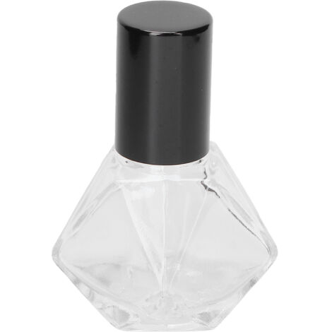 Flacon à parfum rechargeable 8ml avec bouchon noir pour huiles essentielles et aromathérapie (1/5)